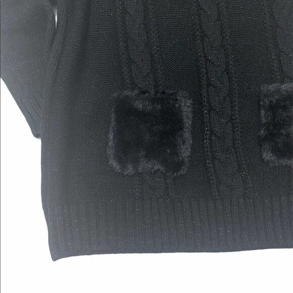 Wonder Nation Sweater Dress Pockets Black Large - Picture 2 of 10